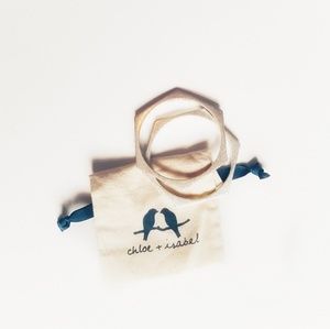 Chloe + Isabel Medina Hexagon Silver Bangle Set